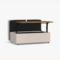 Pottery Barn Comfort Upholstered Storage Ottoman