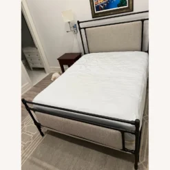 Queen Bed Frame (Metal And Upholstered) -Pottery Barn 1500 1500 frame 0 1363