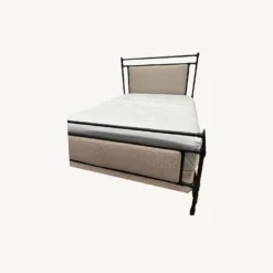 Queen Bed Frame (Metal And Upholstered) -Pottery Barn 1500 1500 frame 0 1364