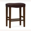 Pottery Barn Manchester Leather Backless Bar Stool