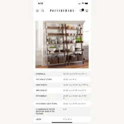 Pottery Barn Shelf Ladder