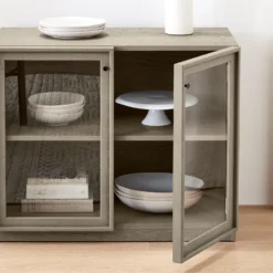 Pottery Barn Holmes Modular 2-Door Glass Console 2 Pottery Barn Holmes Modular 2-Door Glass Console -Pottery Barn 1500 1500 frame 0 1822