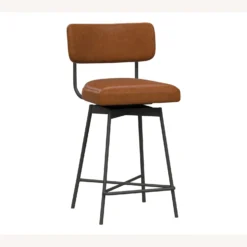 Pottery Barn Maison Leather Swivel Counter Stool