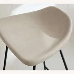 Pottery Barn Brenner Leather Stool, Grey -Pottery Barn 1500 1500 frame 0 2263