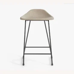 Pottery Barn Brenner Leather Stool, Grey -Pottery Barn 1500 1500 frame 0 2264