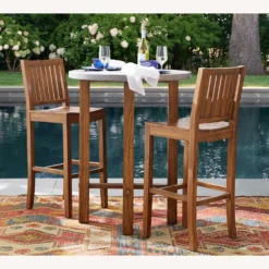 Pottery Barn Abbott FSC Acacia Outdoor Barstool