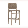 Pottery Barn Fenton Woven Leather Bar Stool