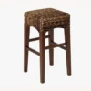 Pottery Barn Seagrass Backless Bar Stool
