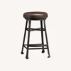 Pottery Barn Decker Leather Bar Stool