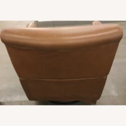 Pottery Barn Irving Roll Arm Leather Grand Swivel Recliner -Pottery Barn 1500 1500 frame 0 2479