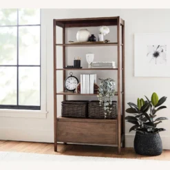Pottery Barn Bloomquist Open Bookcase With Drawer -Pottery Barn 1500 1500 frame 0 2564
