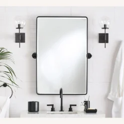 Pottery Barn Vintage Rounded Rectangle Pivot Mirror