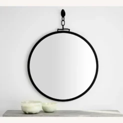 Pottery Barn Vista 36"Round Wall Mirror With Chain -Pottery Barn 1500 1500 frame 0 2677