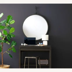 Pottery Barn Vista 36"Round Wall Mirror With Chain -Pottery Barn 1500 1500 frame 0 2678