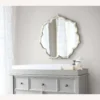 Pottery Barn Silver Leaf Petal Mirror