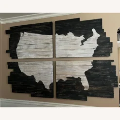 Pottery Barn Planked Pine Panels USA Wall Art 2 Pottery Barn Planked Pine Panels USA Wall Art -Pottery Barn 1500 1500 frame 0 2827