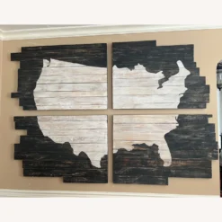 Pottery Barn Planked Pine Panels USA Wall Art 3 Pottery Barn Planked Pine Panels USA Wall Art -Pottery Barn 1500 1500 frame 0 2828