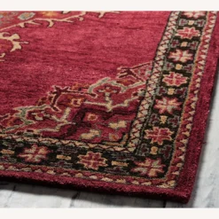 Pottery Barn Aamir Persian Rug 5X8 Feet Red Multi