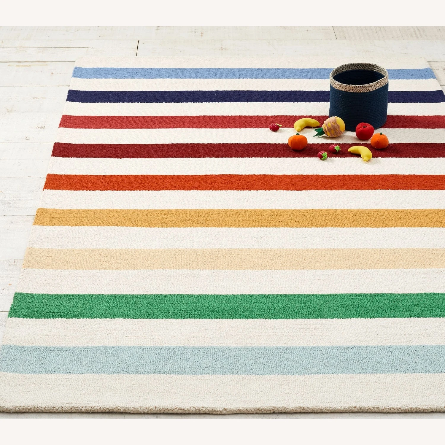 Rainbow Rugby Stripe Rug Primary Colors Rainbow Rugby Stripe Rug Primary Colors -Pottery Barn 1500 1500 frame 0 3097