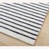 Pottery Barn Performance Mini Stripe Rug Navy