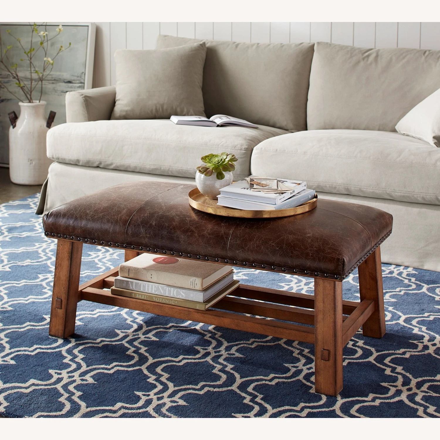 Pottery Barn Caden Petite Leather Ottoman Pottery Barn Caden Petite Leather Ottoman -Pottery Barn 1500 1500 frame 0 322