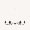 Pottery Barn Lucca Iron Chandelier, Bronze, Large