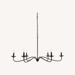 Pottery Barn Lucca Iron Chandelier, Bronze, Large