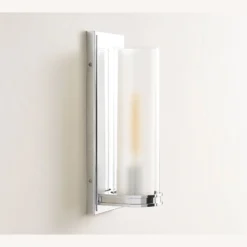 Pottery Barn Pearson Tube Sconce Chrome