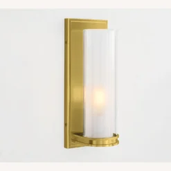 Pottery Barn Pearson Tube Sconce Brass