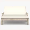 Pottery Barn Indio Wood Double Chaise