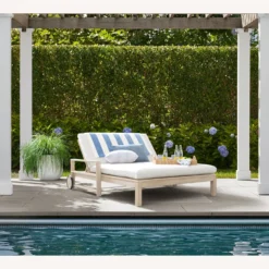 Pottery Barn Indio Wood Double Chaise -Pottery Barn 1500 1500 frame 0 3647