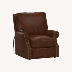 Pottery Barn James Roll Arm Leather Power Lift Recliner 2 Pottery Barn James Roll Arm Leather Power Lift Recliner -Pottery Barn 1500 1500 frame 0 443