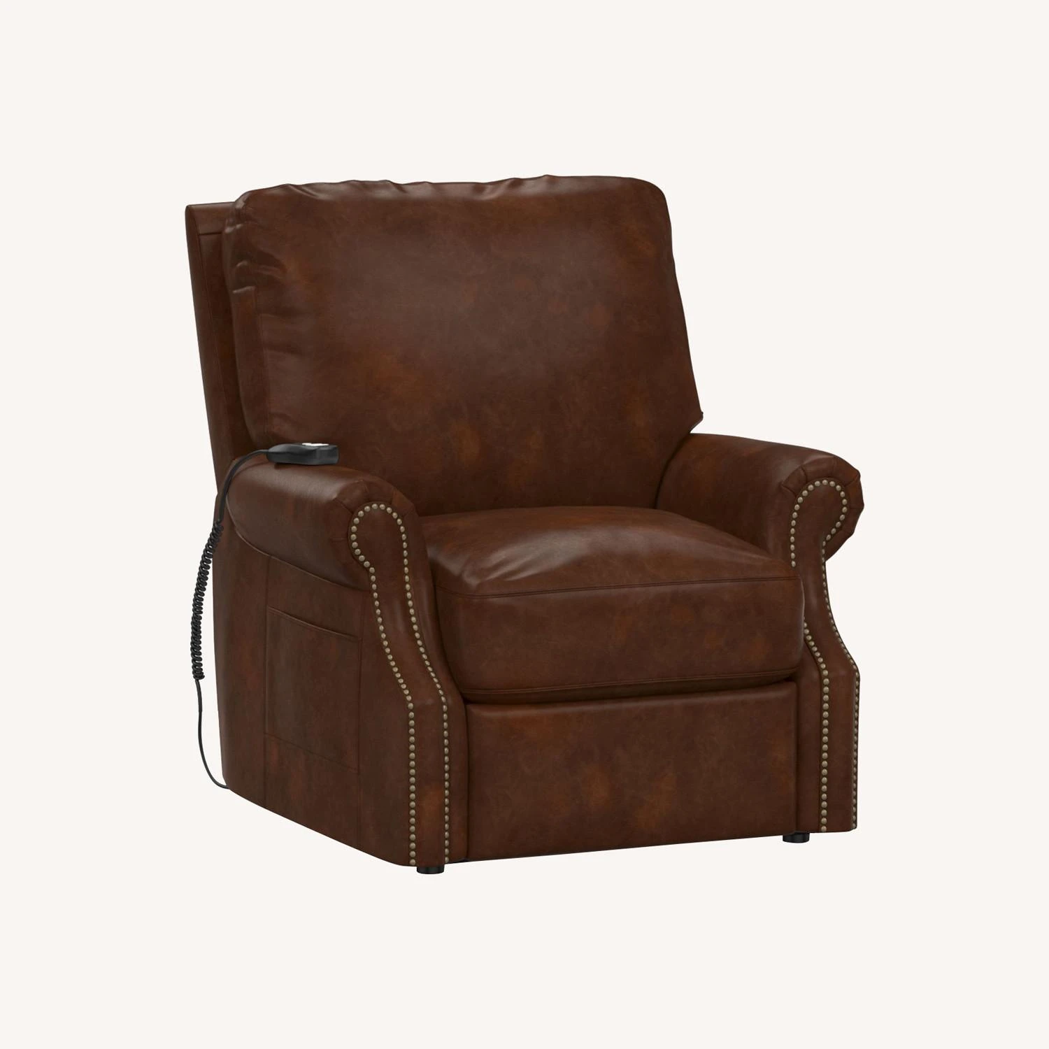 Pottery Barn James Roll Arm Leather Power Lift Recliner Pottery Barn James Roll Arm Leather Power Lift Recliner -Pottery Barn 1500 1500 frame 0 443
