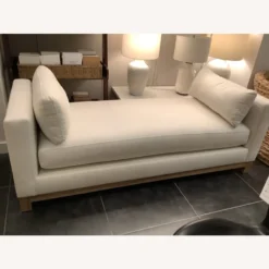 Pottery Barn Jake Upholstered Settee With Wood Legs -Pottery Barn 1500 1500 frame 0 463