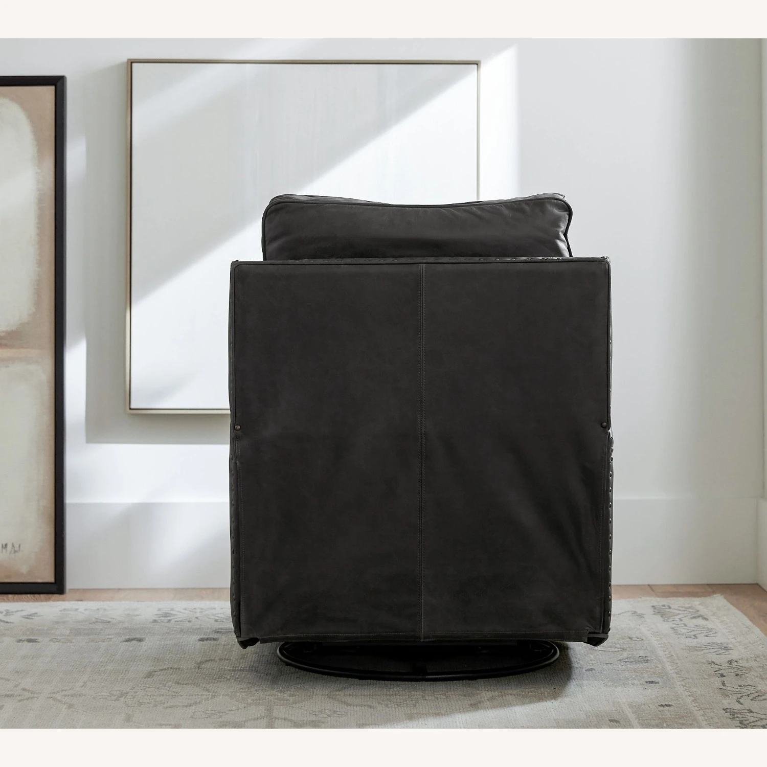 Pottery Barn Tyler Square Arm Leather Swivel Recliner Pottery Barn Tyler Square Arm Leather Swivel Recliner -Pottery Barn 1500 1500 frame 0 823